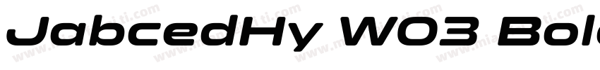 JabcedHy W03 BoldItalic字体转换